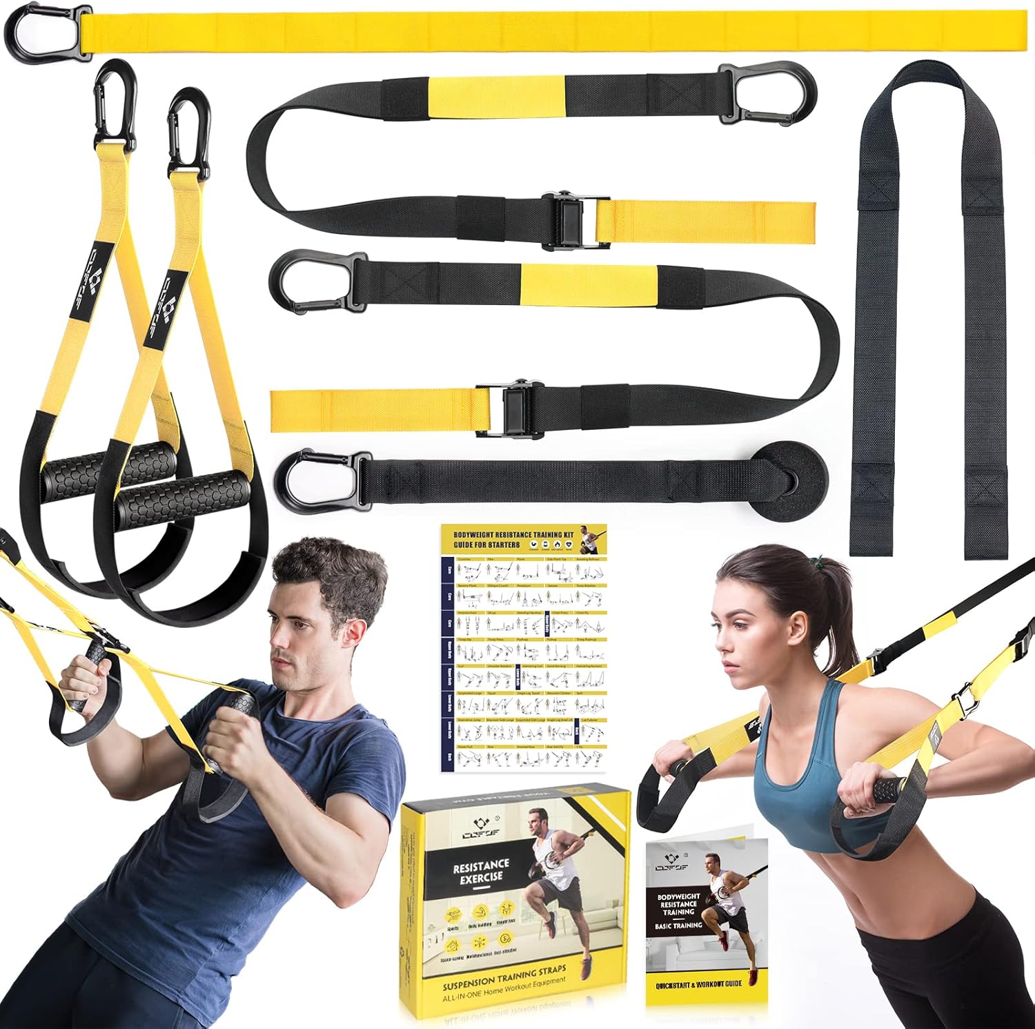 Suspension Trainer, Sling Trainer Set with Door Anchor for a Full Body Workout
